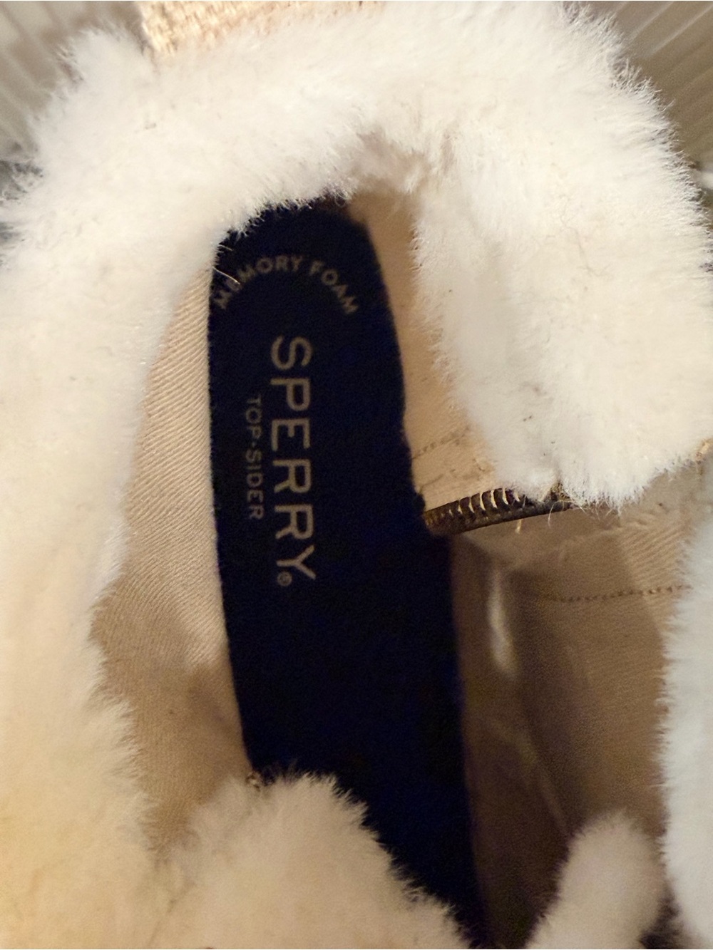 Sperry Leopard Print High-Top Sneakers with Cream Faux Fur - Picture 2 of 6